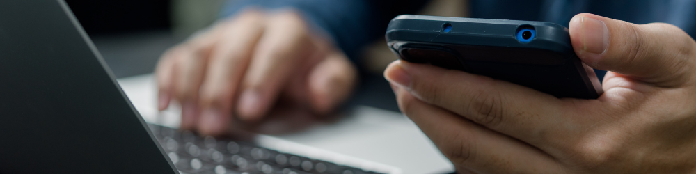 Laptop and cellphone